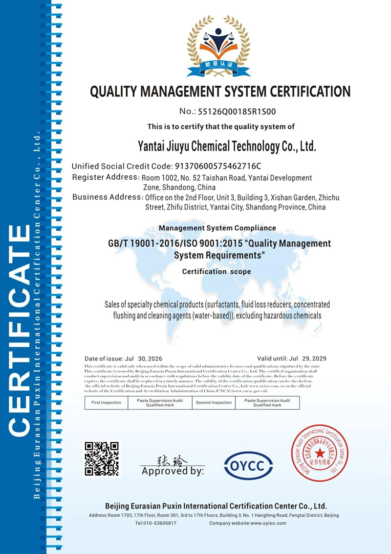 Quality Management System Certificate Quality Management System Certificate